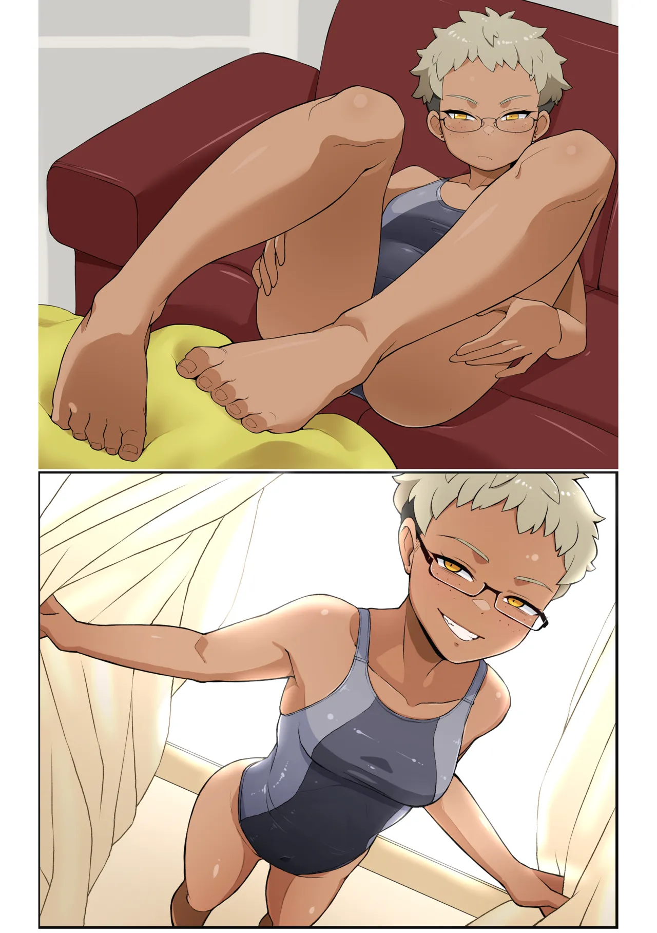目つきの悪い眼鏡褐色ベリショっ娘を喰らえっ__デジタル版 Page.19