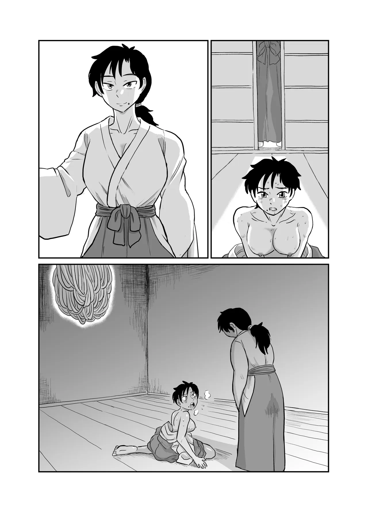 Mother and daughter shrine maiden tentacle masturbation Page.58