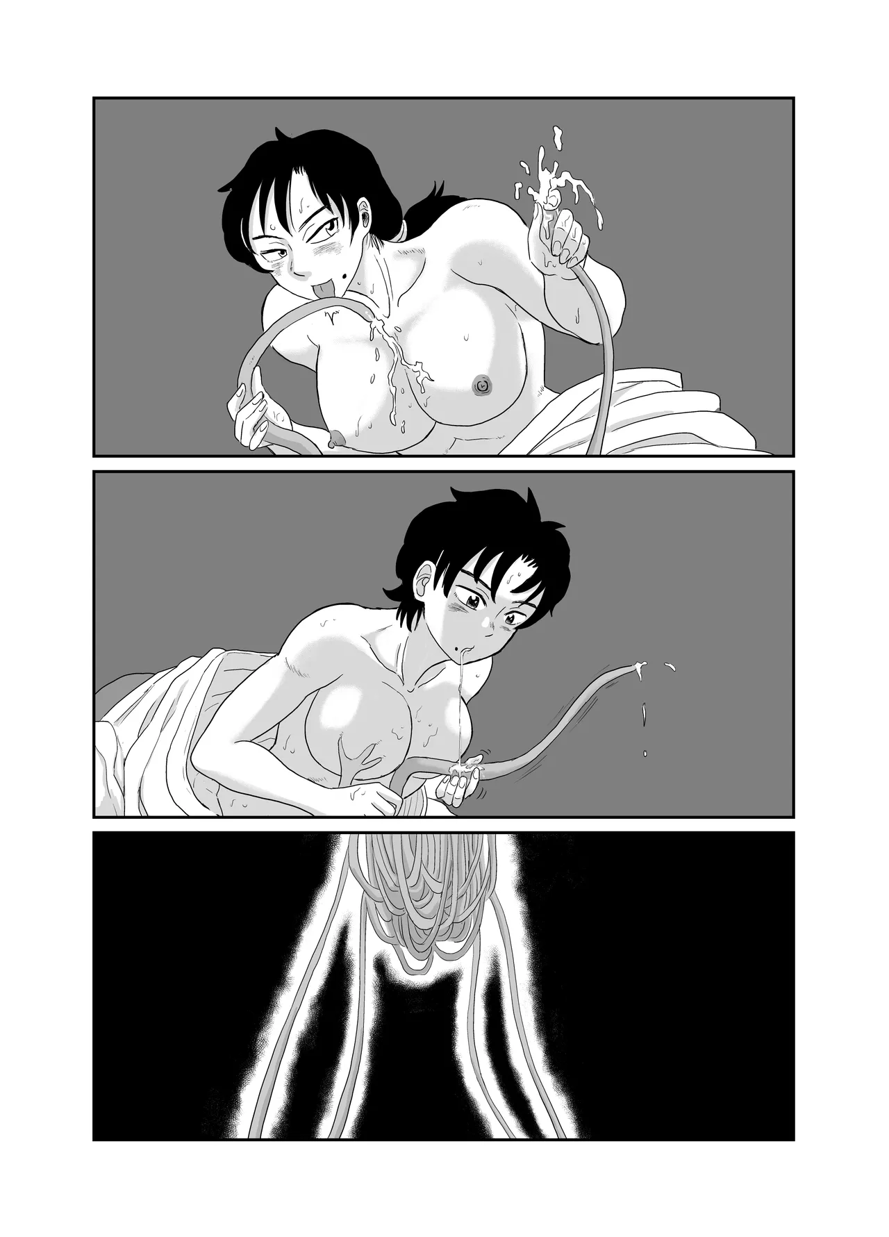 Mother and daughter shrine maiden tentacle masturbation Page.62